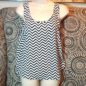 Chevron tank top with Back Bow